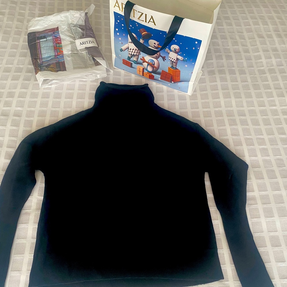 Aritzia Wilfred Cyprie 100% Merino Wool Sweater M